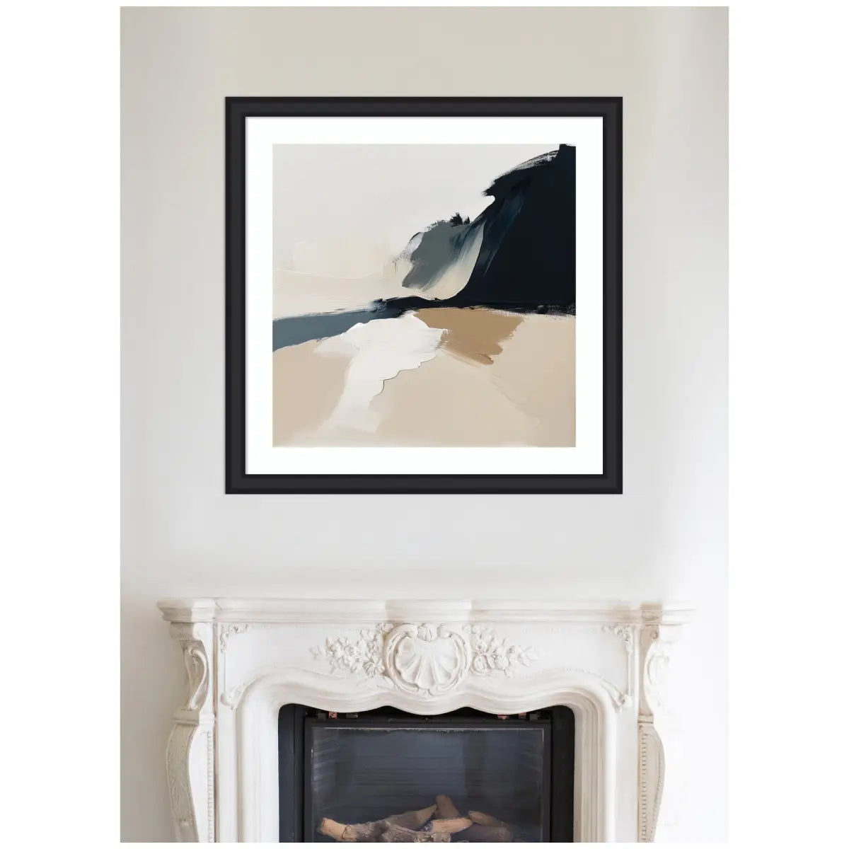 Framed Art Coastal Sand Modern Abstract Landscape II - kateandlaurel