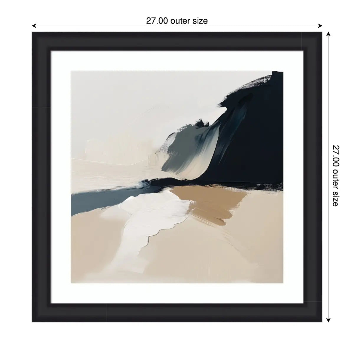 Framed Art Coastal Sand Modern Abstract Landscape II - kateandlaurel