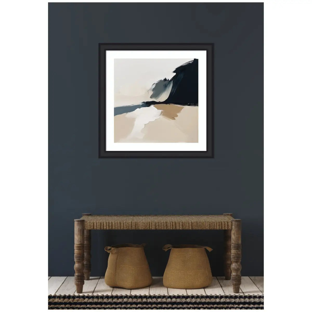 Framed Art Coastal Sand Modern Abstract Landscape II - kateandlaurel