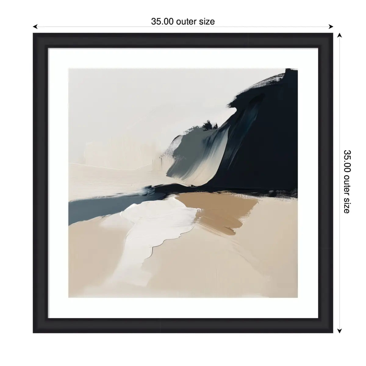 Framed Art Coastal Sand Modern Abstract Landscape II - kateandlaurel