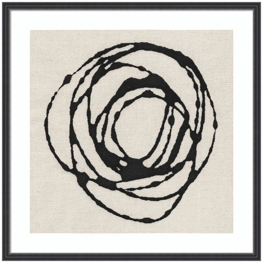 Framed Art Flowing Circle Abstract - 25x25 - kateandlaurel