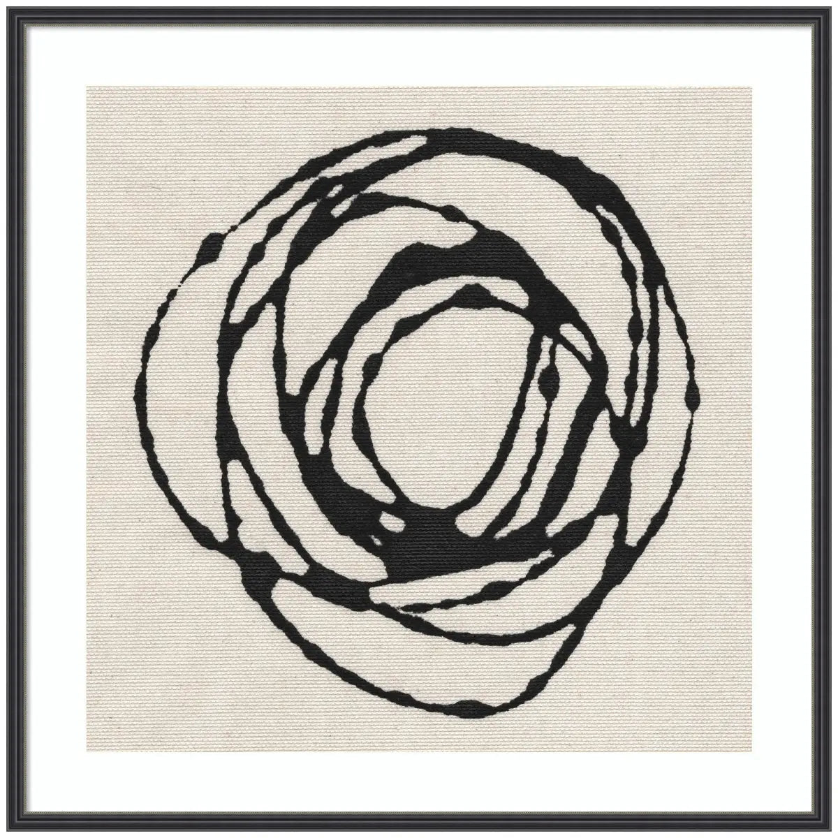 Framed Art Flowing Circle Abstract - 33x33 - kateandlaurel