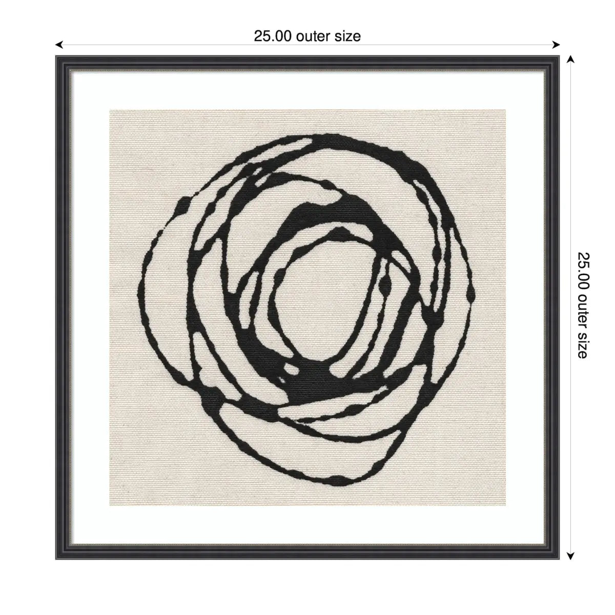 Framed Art Flowing Circle Abstract - kateandlaurel