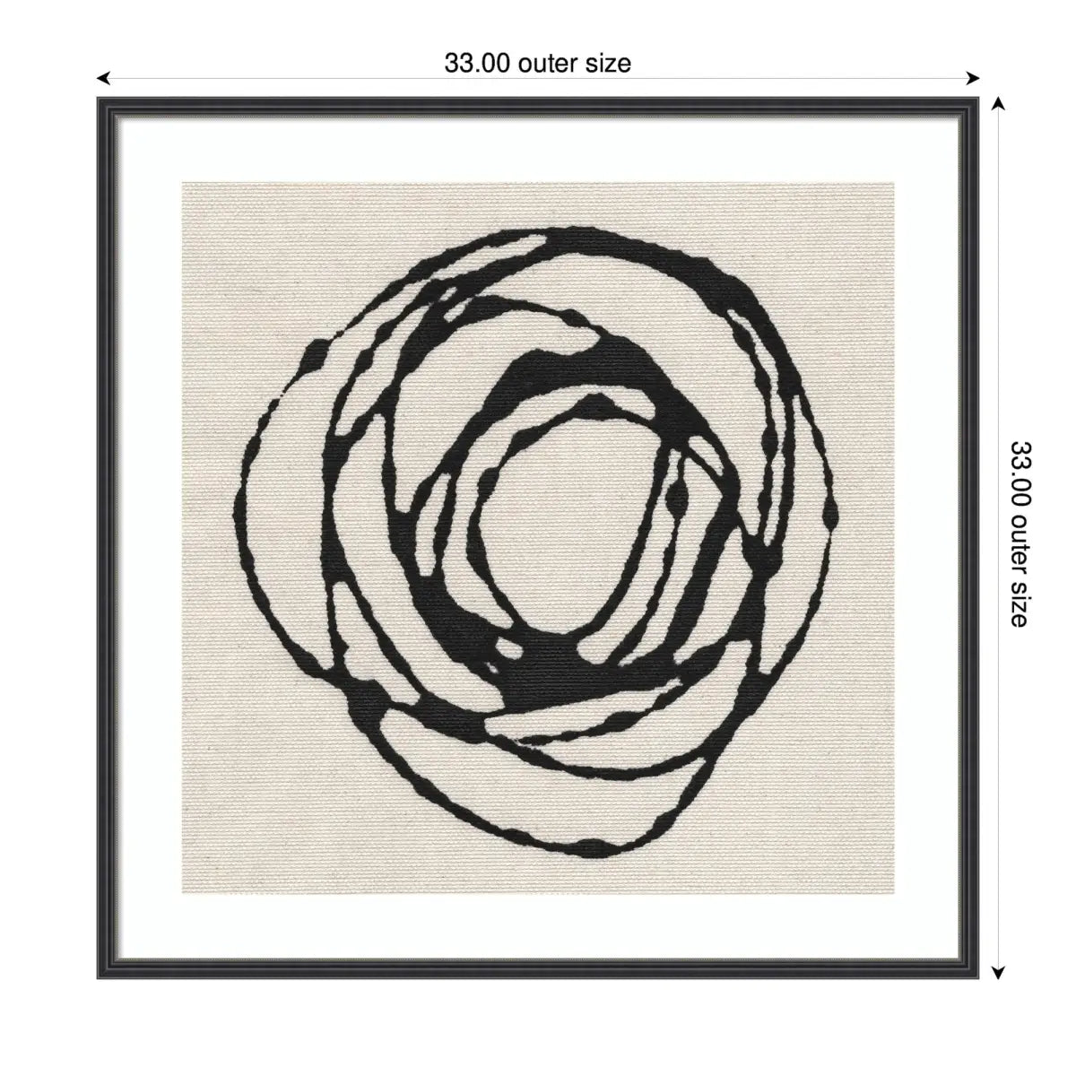 Framed Art Flowing Circle Abstract - kateandlaurel
