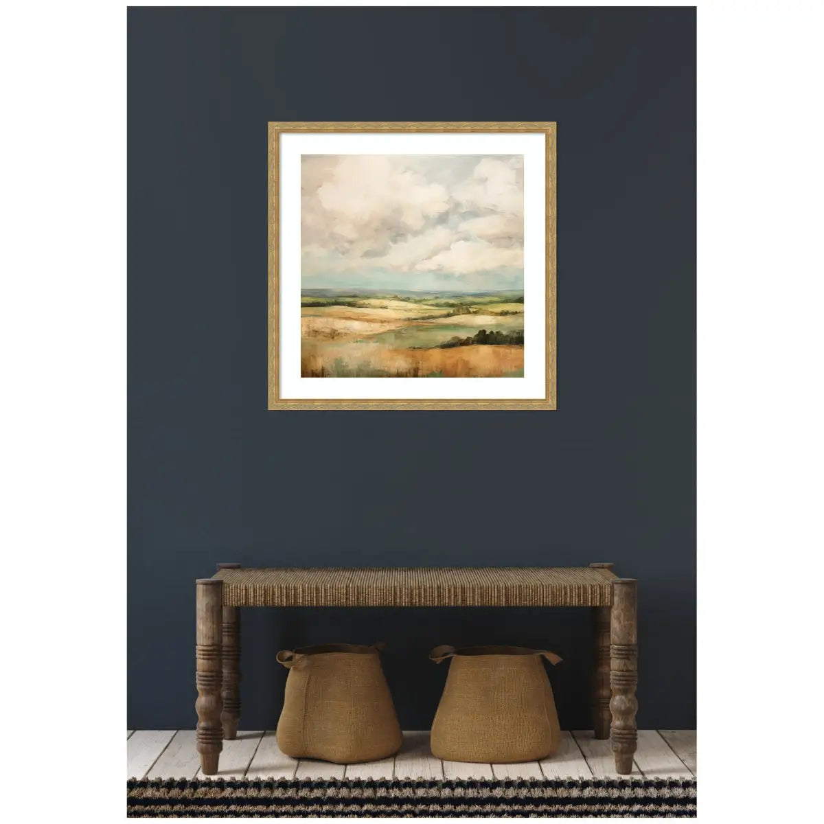 Framed Art Rolling Hills Abstract Landscape - kateandlaurel