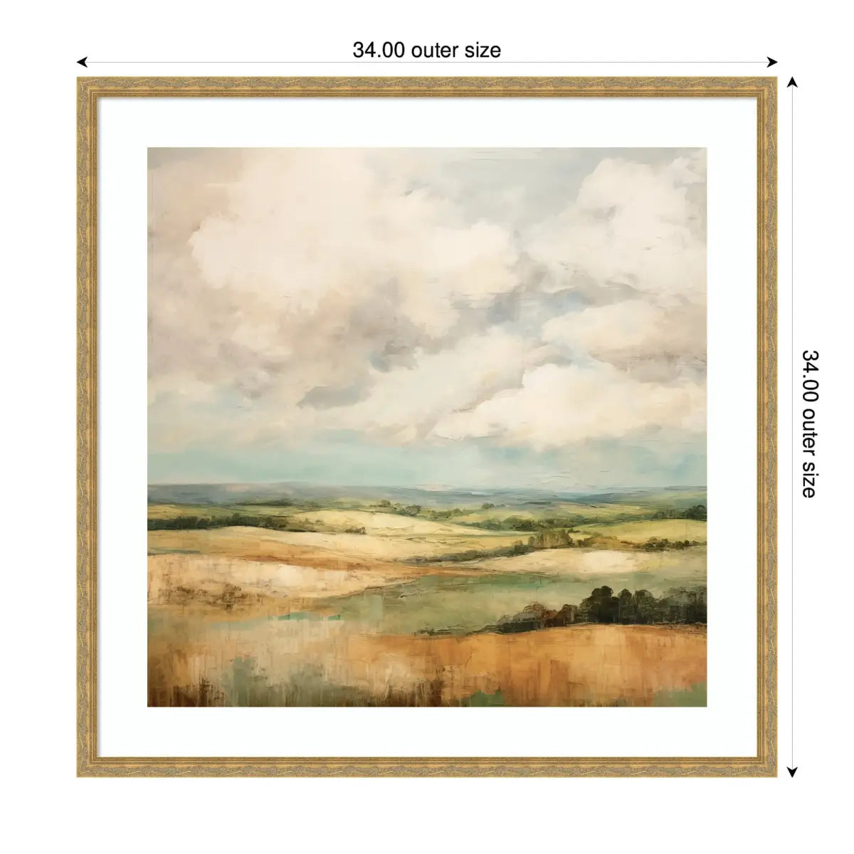 Framed Art Rolling Hills Abstract Landscape - kateandlaurel