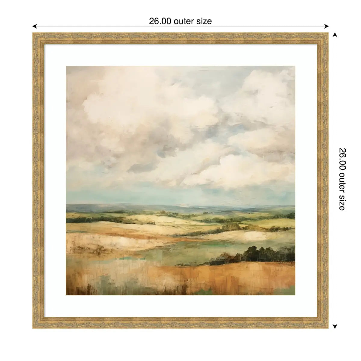 Framed Art Rolling Hills Abstract Landscape - kateandlaurel