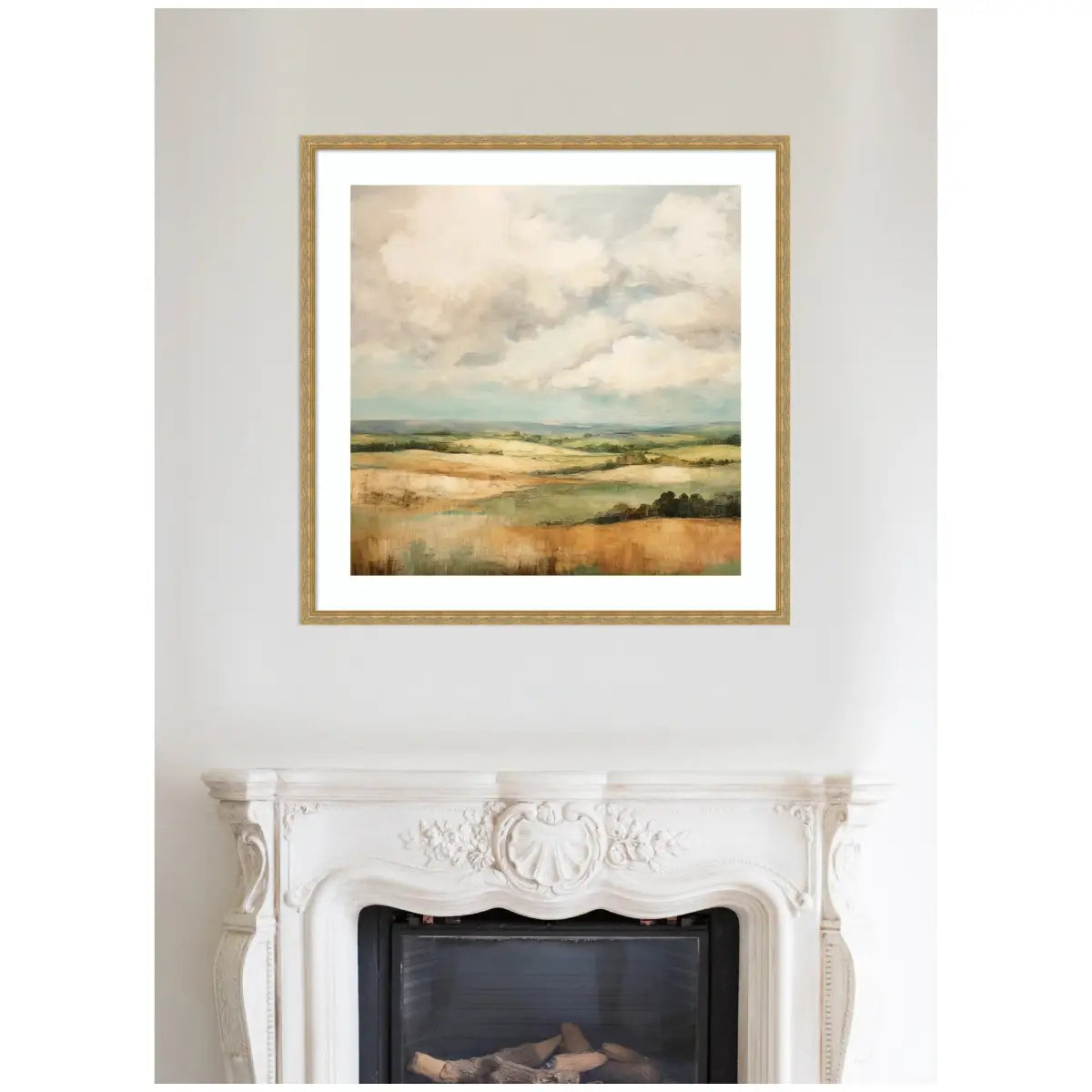 Framed Art Rolling Hills Abstract Landscape - kateandlaurel