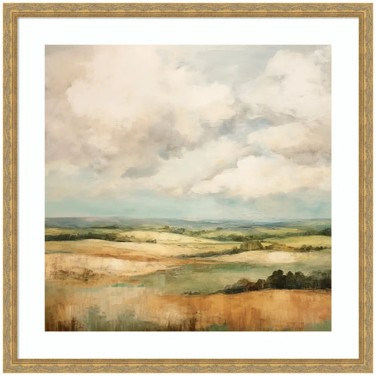 Framed Art Rolling Hills Abstract Landscape - 26x26 - kateandlaurel
