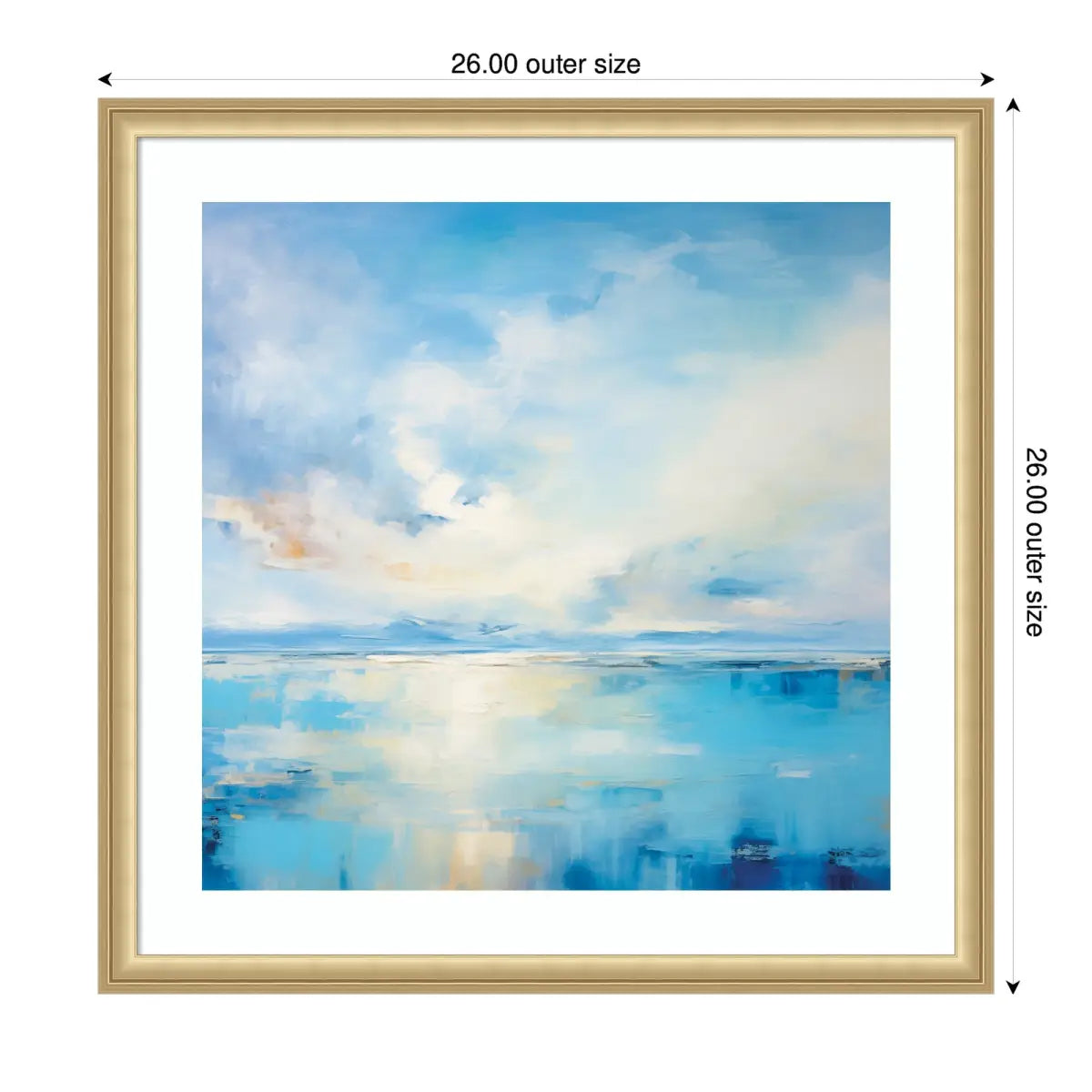 Serene Coastal Waters Tranquil Landscape - Framed Art - kateandlaurel