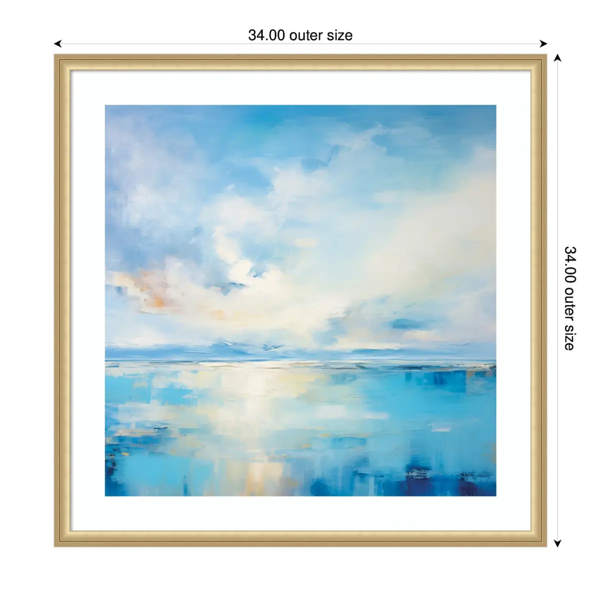 Serene Coastal Waters Tranquil Landscape - Framed Art - kateandlaurel
