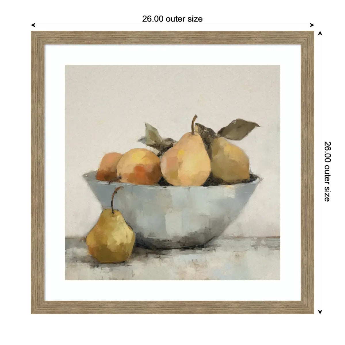 Framed Art Still Life Fruit In A Bowl Vintage Style - kateandlaurel