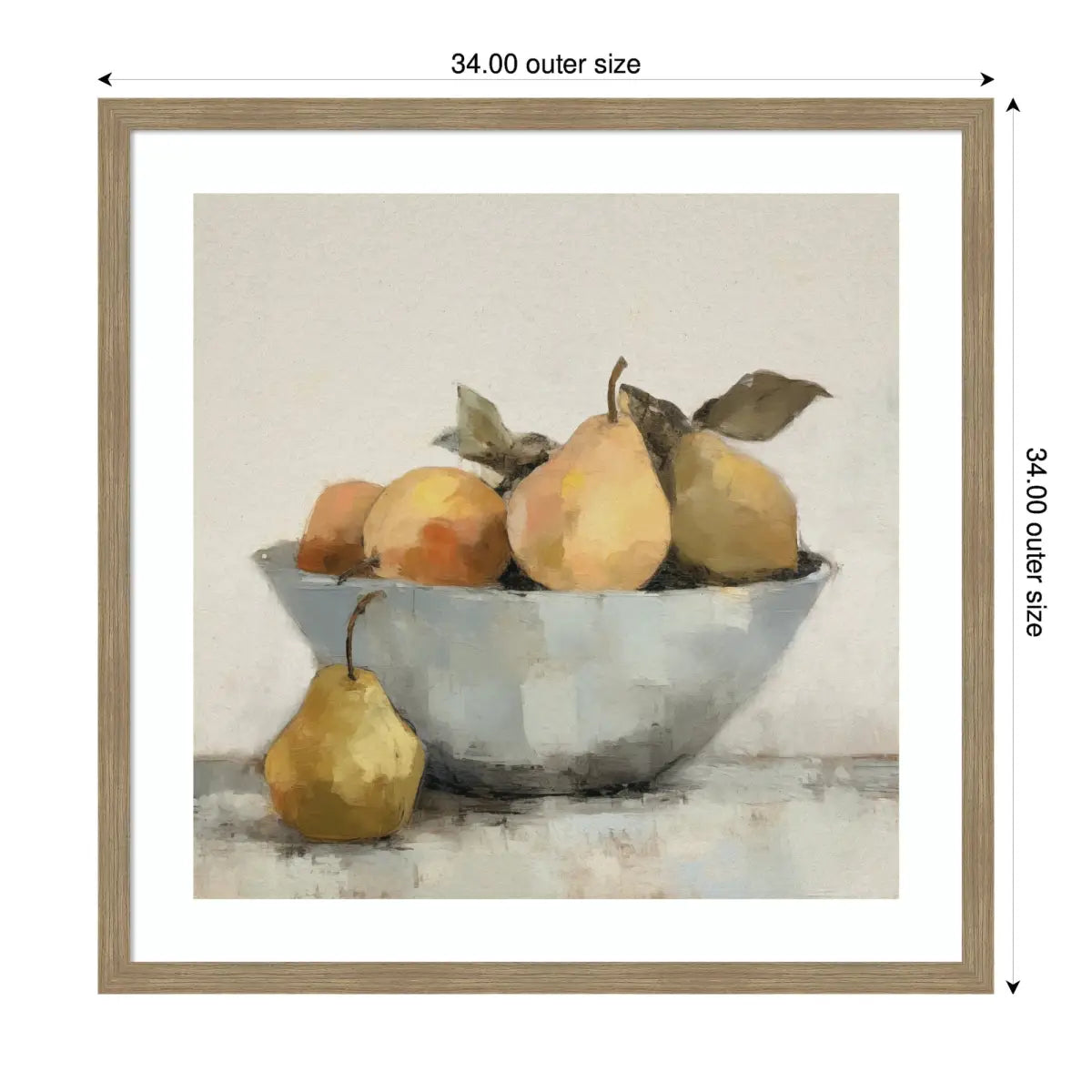 Framed Art Still Life Fruit In A Bowl Vintage Style - kateandlaurel