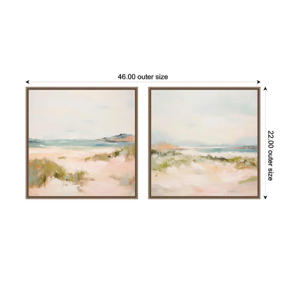 Framed Canvas Wall Art Set - Tranquil Landscape Square 2 Piece - kateandlaurel