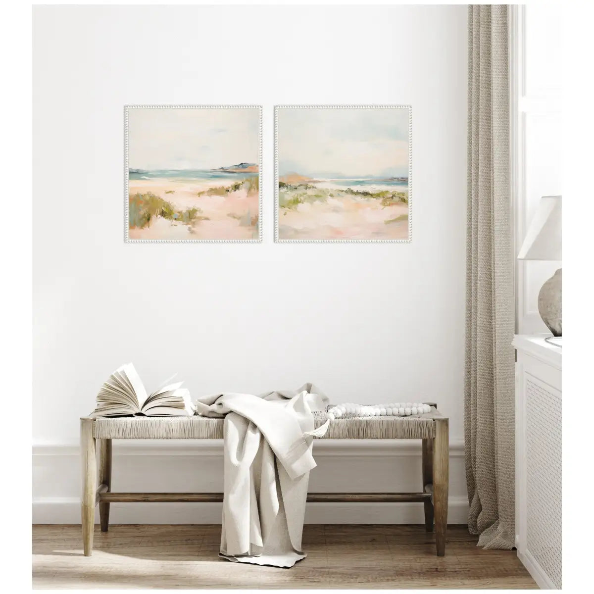 Framed Canvas Wall Art Set - Tranquil Landscape Square 2 Piece - kateandlaurel