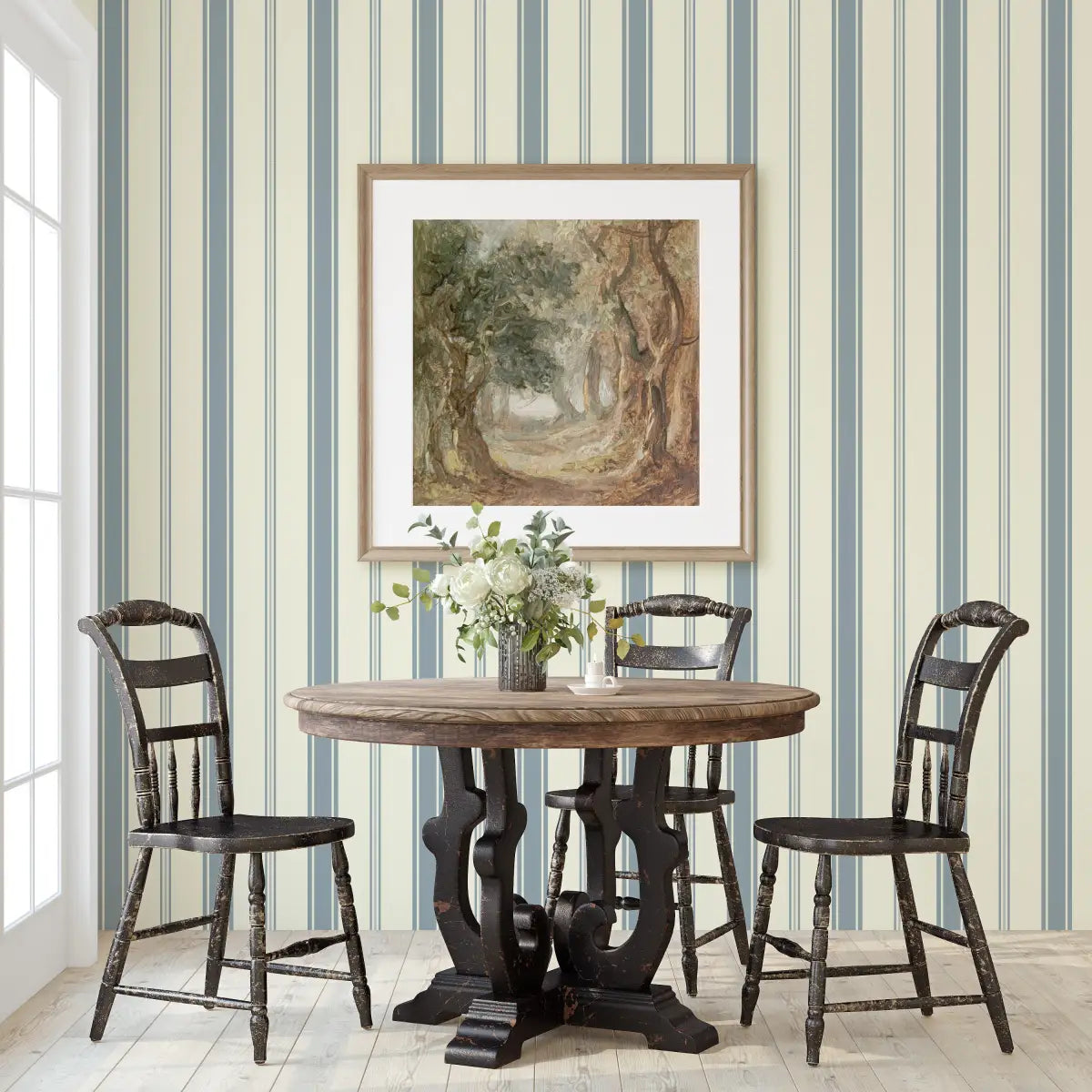 Frances Wallpaper - French Stripes - by Ali Anni - Loomwell Home Goods