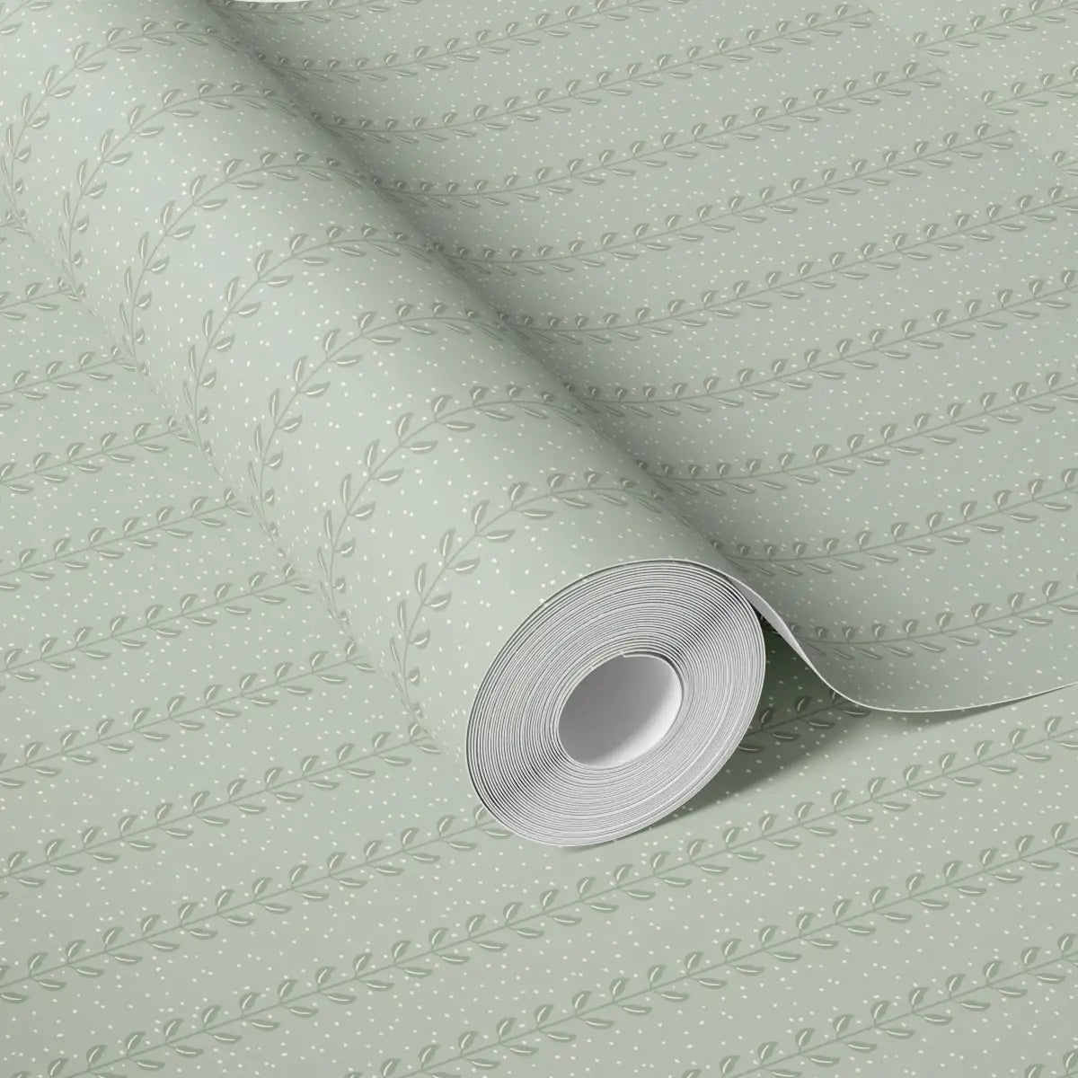 Francesca Wallpaper - Leafy Dot Stripe - by House of Haricot - Loomwell Home Goods