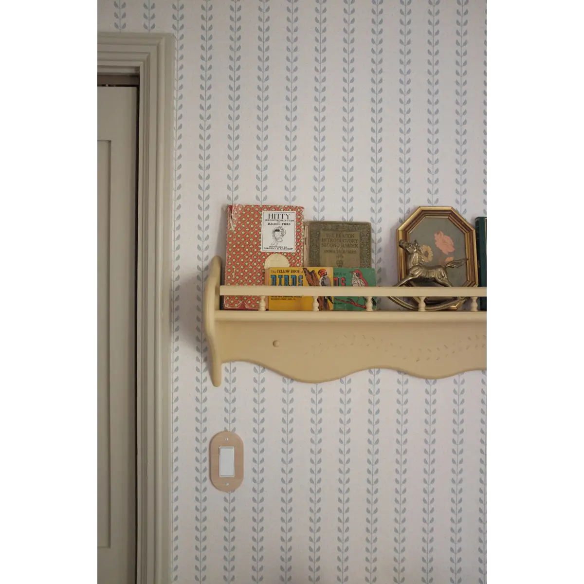 Francesca Wallpaper - Leafy Dot Stripe - by House of Haricot - Loomwell Home Goods