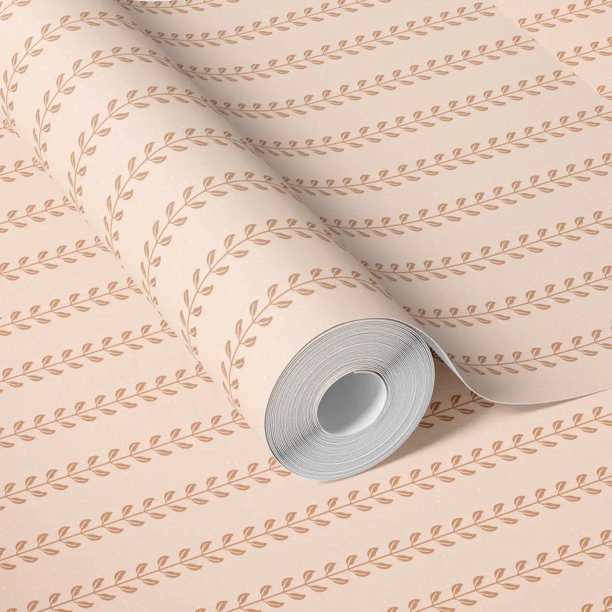 Francesca Wallpaper - Leafy Dot Stripe - by House of Haricot - Loomwell Home Goods