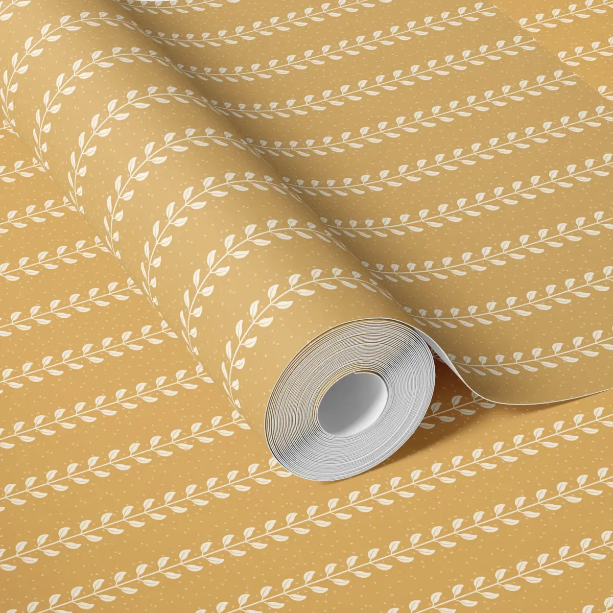 Francesca Wallpaper - Leafy Dot Stripe - by House of Haricot - Loomwell Home Goods