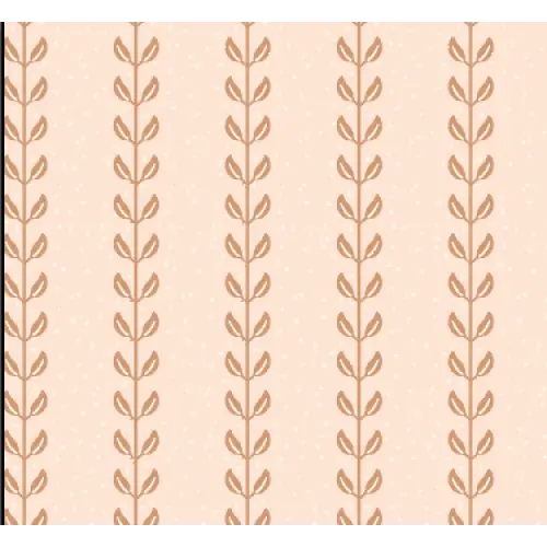 Francesca Wallpaper - Leafy Dot Stripe - by House of Haricot - Sample 1 foot by 1 foot / Peach - Loomwell Home Goods