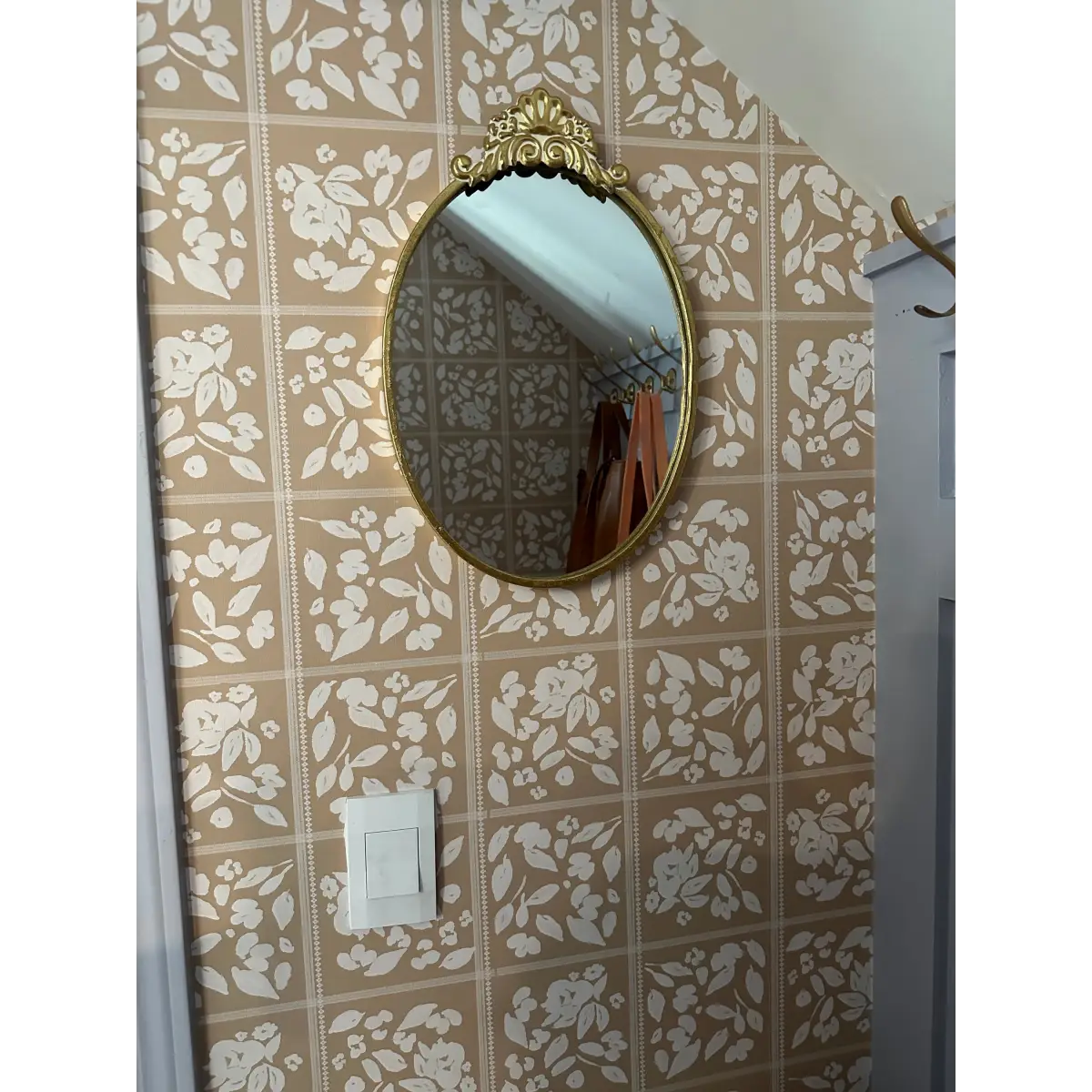 Francine Wallpaper - Floral Squares - by Fox and Pebble - Loomwell Home Goods