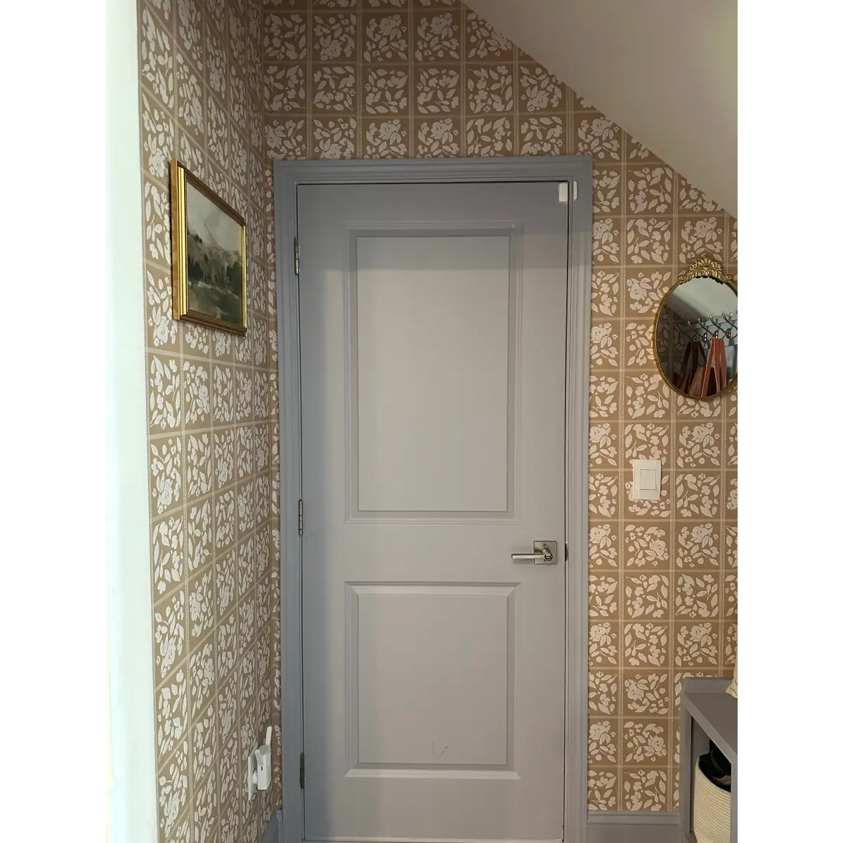 Francine Wallpaper - Floral Squares - by Fox and Pebble - Loomwell Home Goods