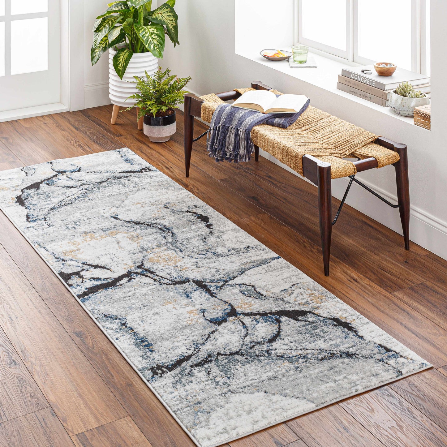 Fremantle Gray Marble Rug - Boutique Rugs