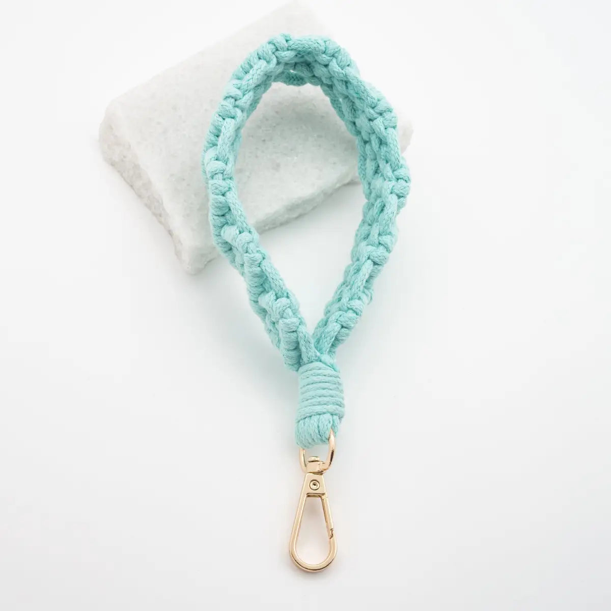 Fresh Mint Macramé Wrist Strap (Phone Keys Bag Accessorry) - Starfish Project