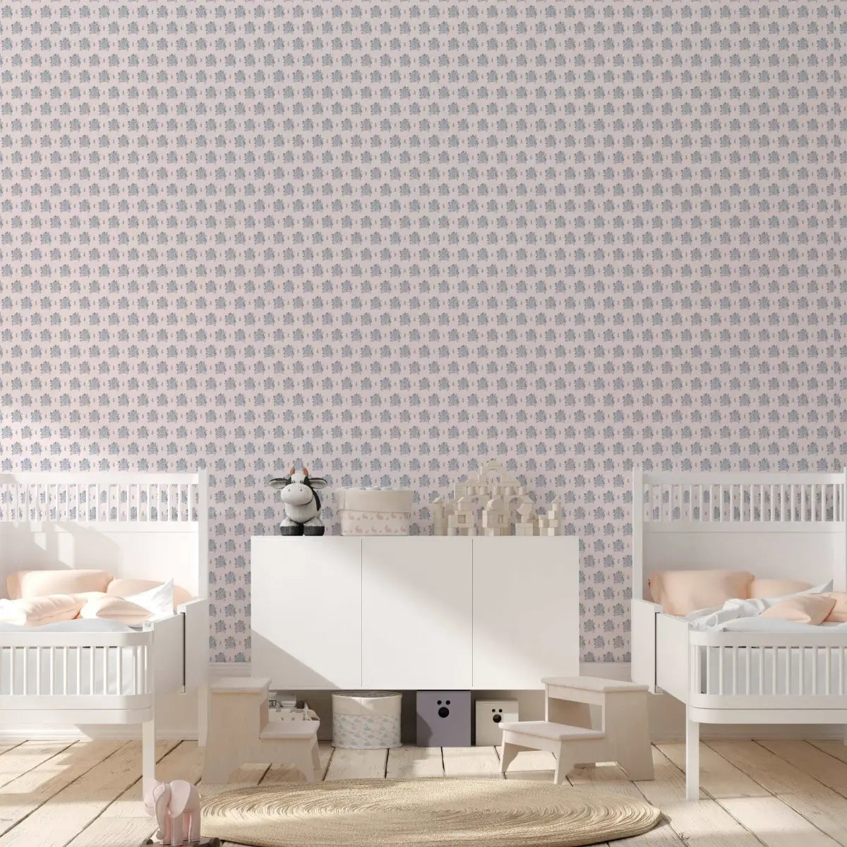 Freya Wallpaper - Traditional Petite Floral - by Pepper Design - Loomwell Home Goods
