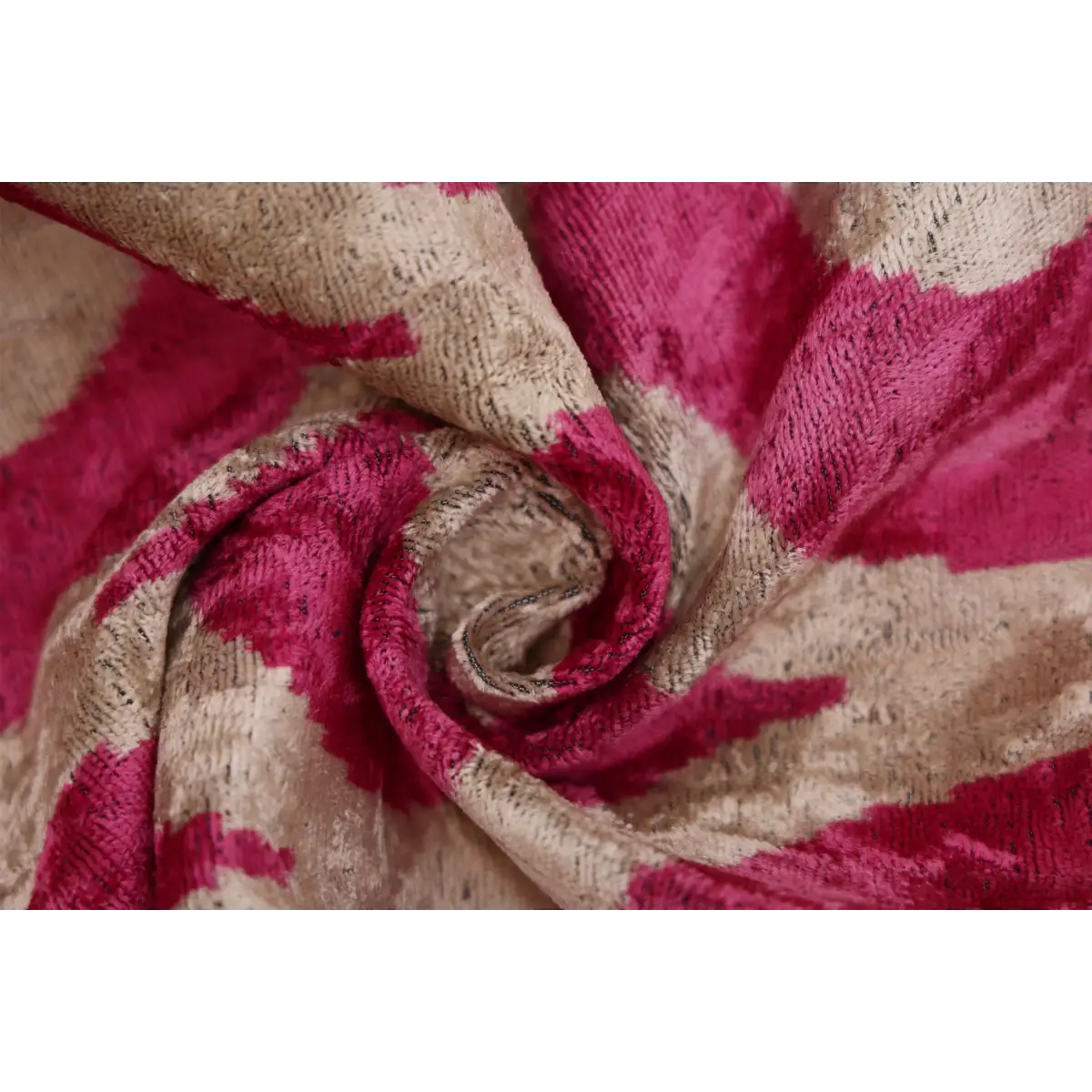 Fuchsia Orbit Silk Velvet Pillow 16x24 Handmade Luxury Lumbar Cushion - Canvello