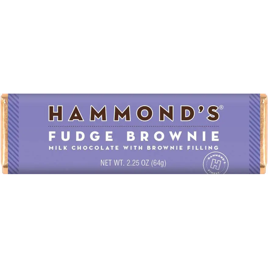 Fudge Brownie Ganache - Milk Chocolate Bar - Hammond’s Candies