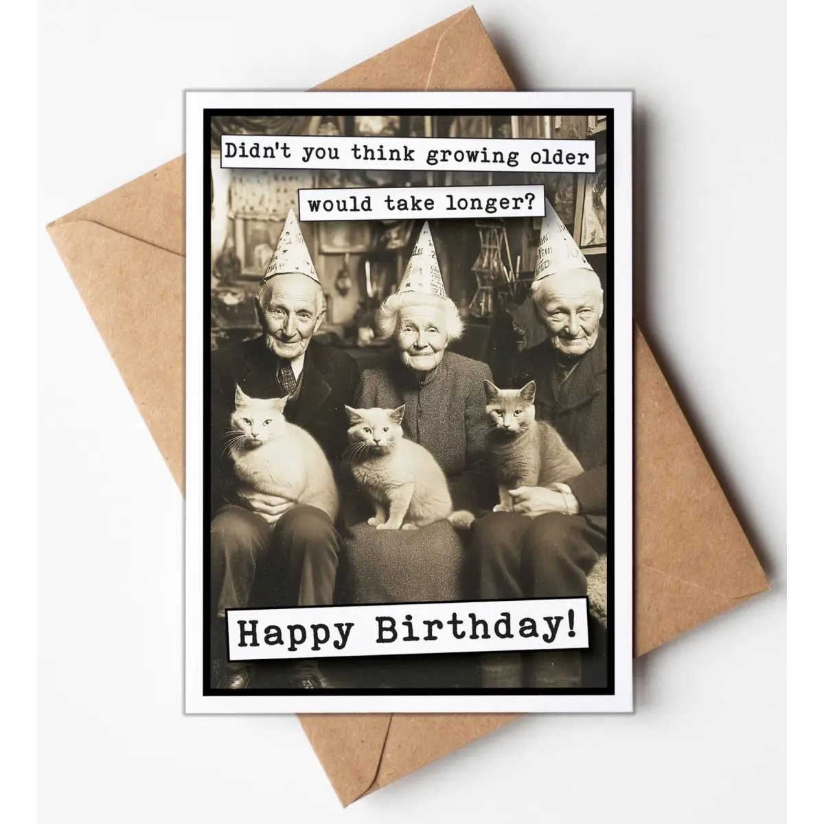 Funny Birthday Card - Growing Old - Greeting Cards by Katie Doodle & Gifts by Matchbox Card