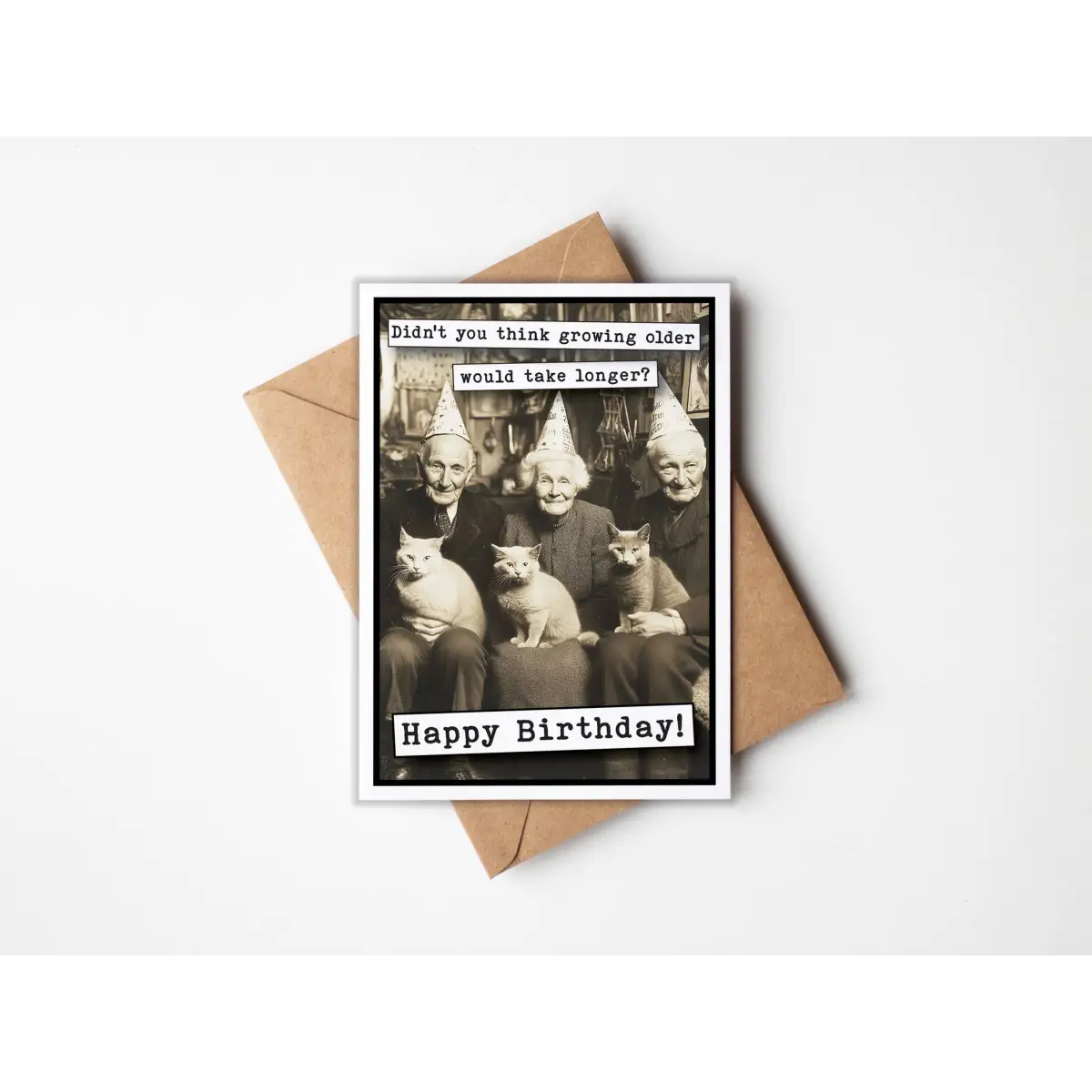 Funny Birthday Card - Growing Old - Greeting Cards by Katie Doodle & Gifts by Matchbox Card