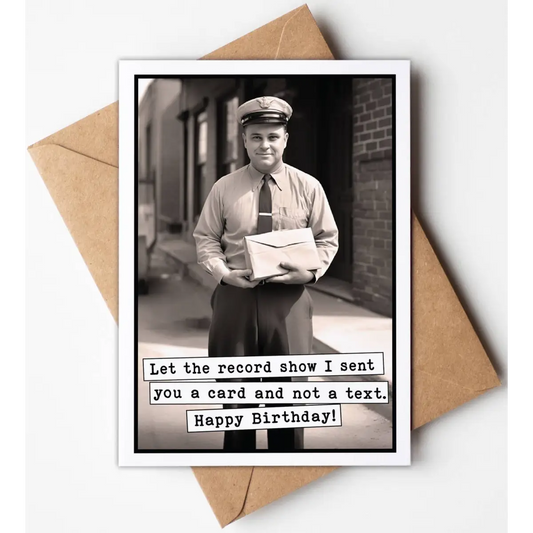 Funny Birthday Card - Let the Record Show - Katie Doodle | Boutique Greeting Cards & Birthday Gifts
