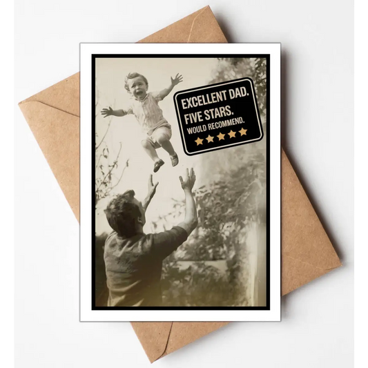 Funny Fathers Day Card - Would Recommend - Katie Doodle | Boutique Greeting Cards & Birthday Gifts