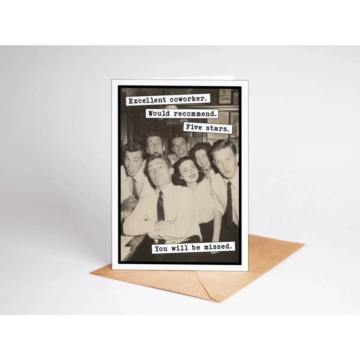 Funny Retirement Card - Excellent Coworker. Five Stars. - Katie Doodle | Boutique Greeting Cards & Birthday Gifts