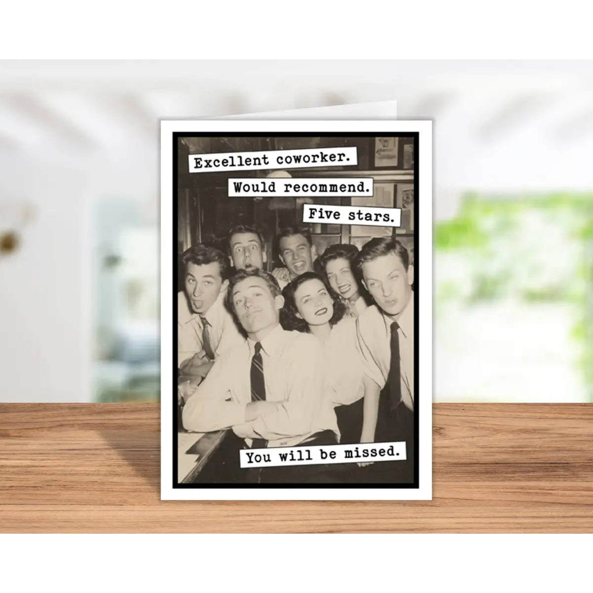 Funny Retirement Card - Excellent Coworker. Five Stars. - Katie Doodle | Boutique Greeting Cards & Birthday Gifts