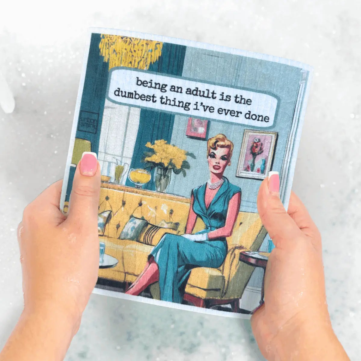 Swedish Dishcloth - Adulting - Funny Retro - Urban Smirk