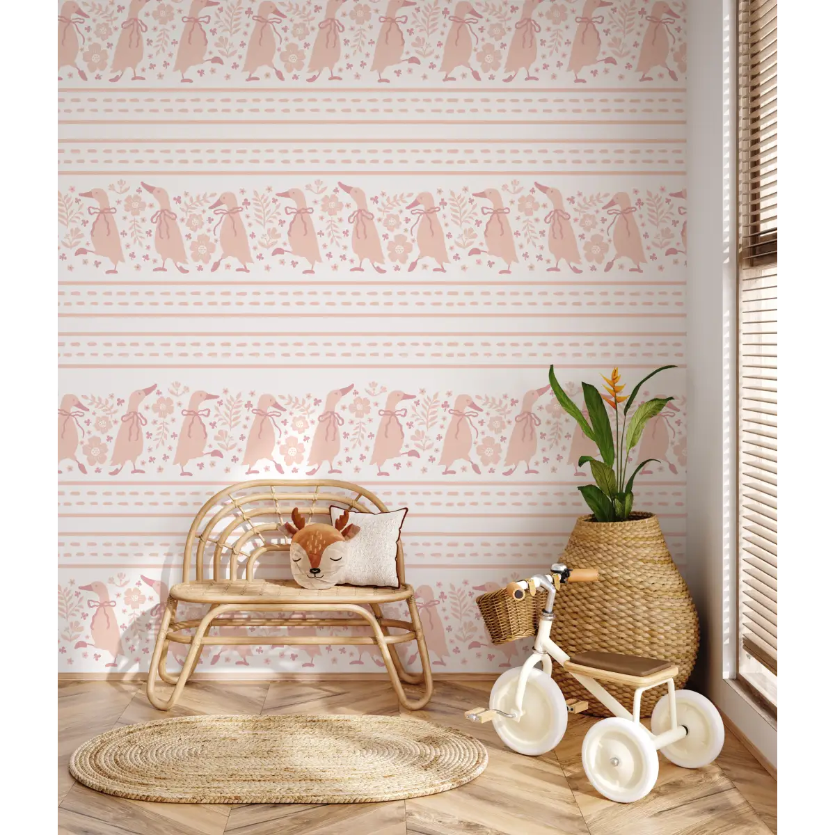 Gabby Wallpaper - Charming Ducks for Kids - by The Beau Studio - Loomwell Home Goods