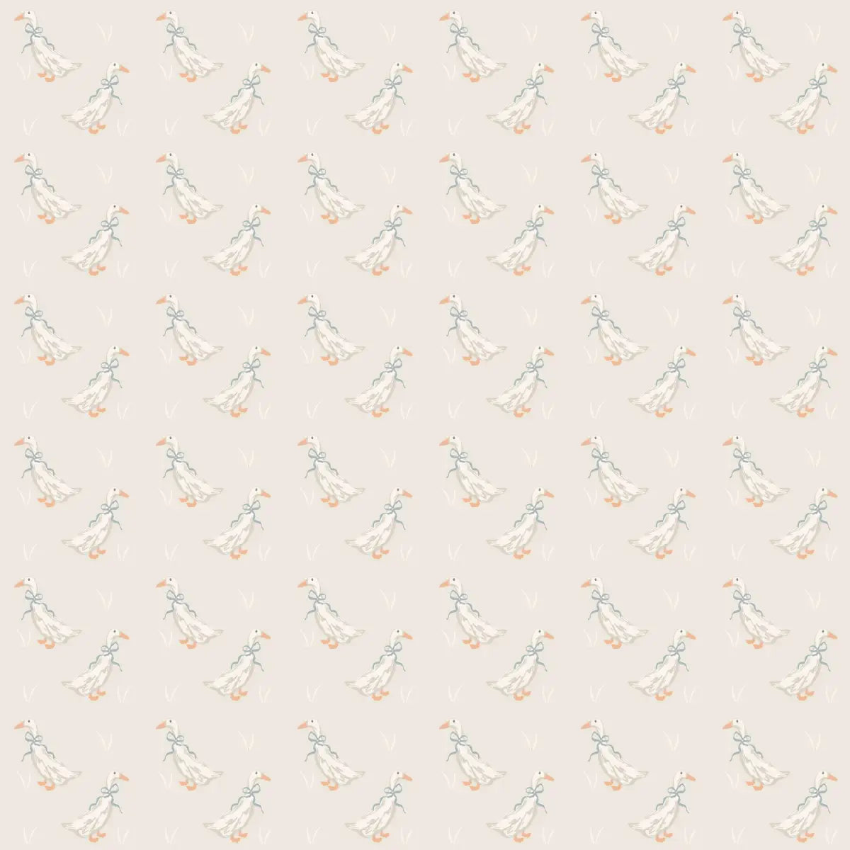 Gable Wallpaper - Ducks for Kids - by Studio Stephie - Sample 1 foot by 1 foot / Taupe - Loomwell Home Goods