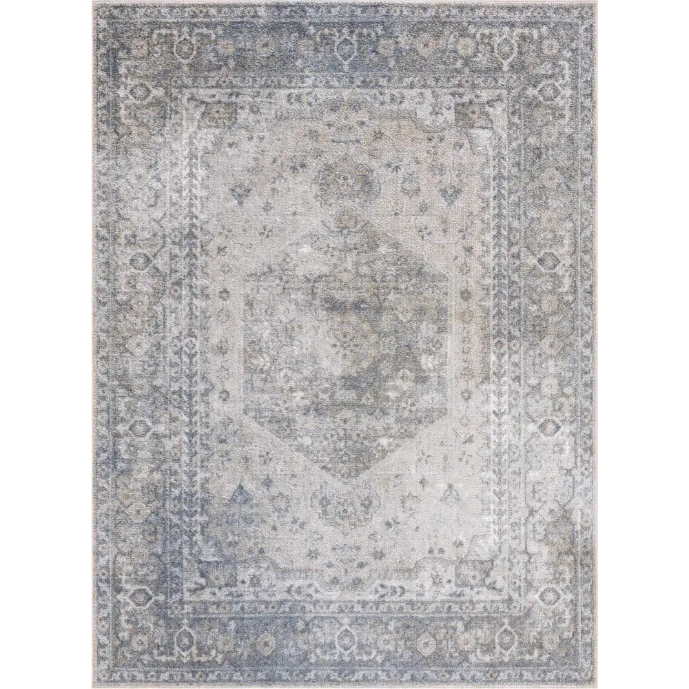 Gael Blue Washable Area Rug - Boutique Rugs