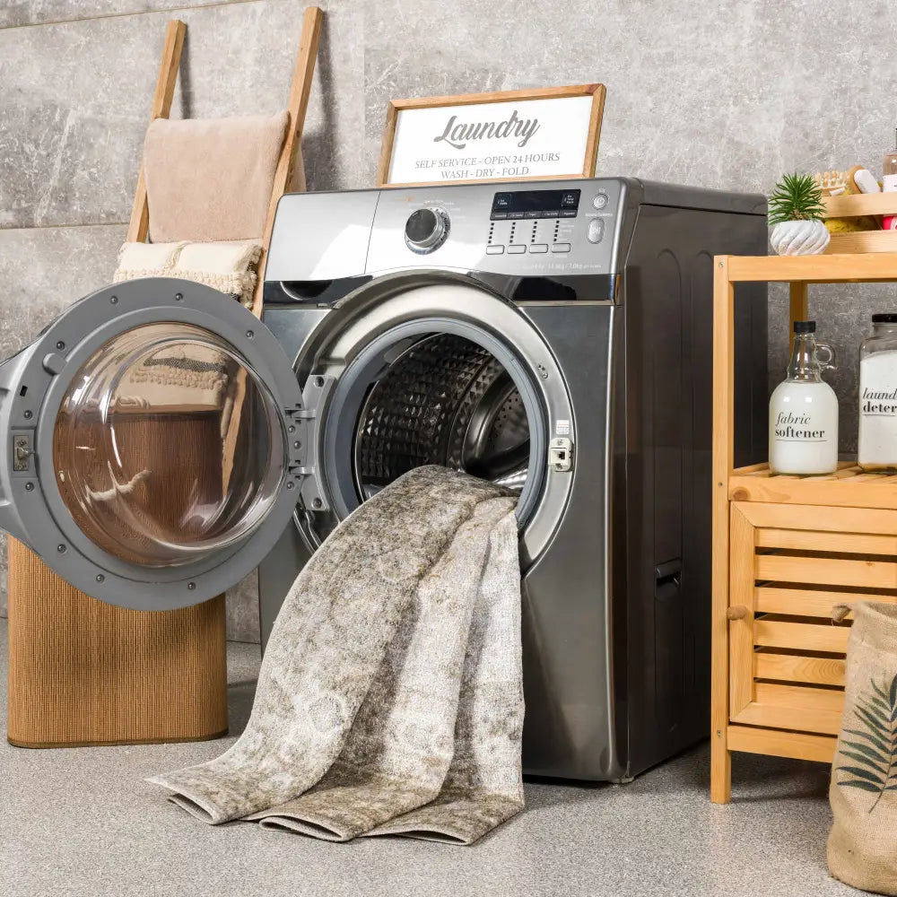 Gael Cream Washable Area Rug - Boutique Rugs