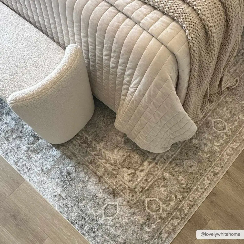 Gael Cream Washable Area Rug - Boutique Rugs