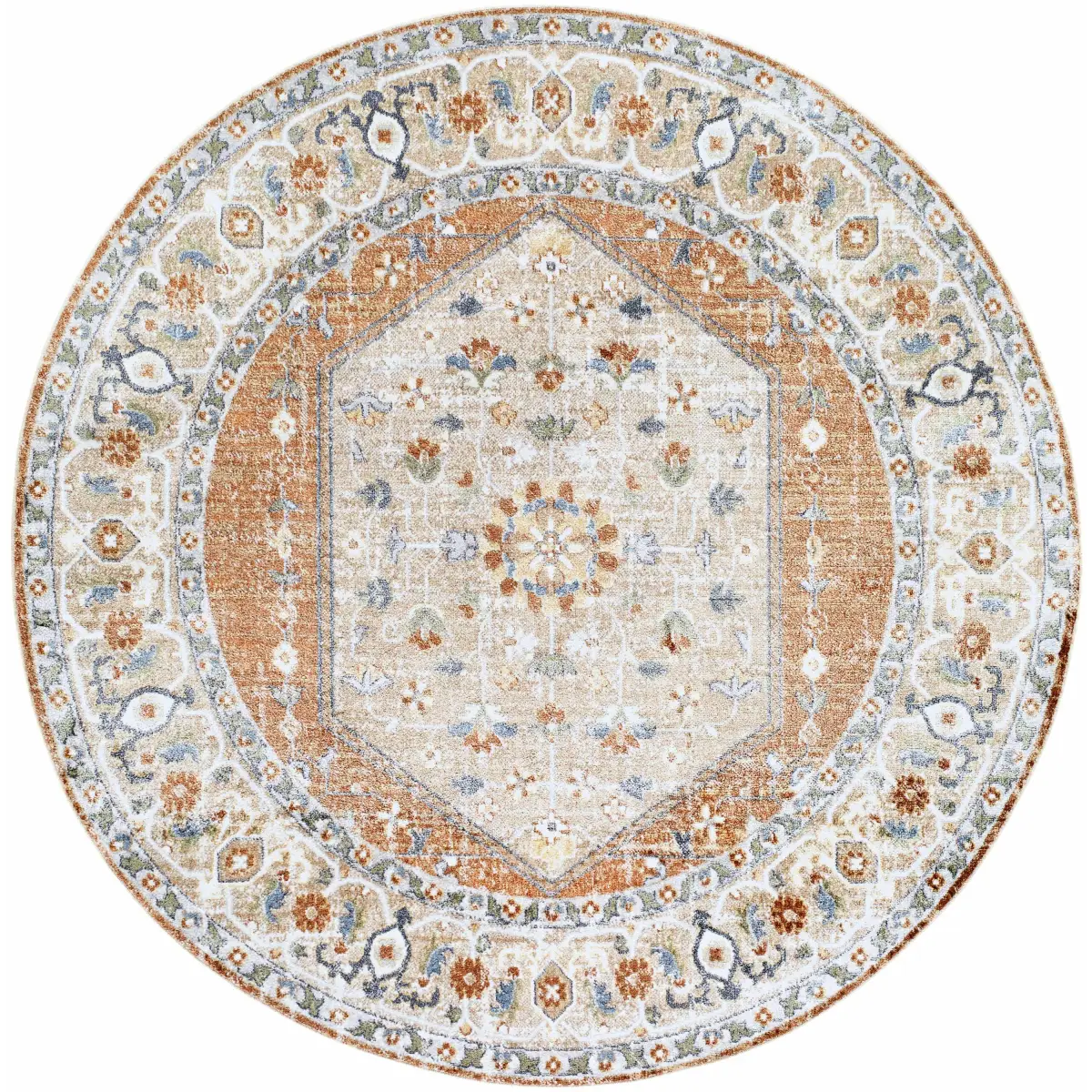 Gael Rust Washable Area Rug - Boutique Rugs