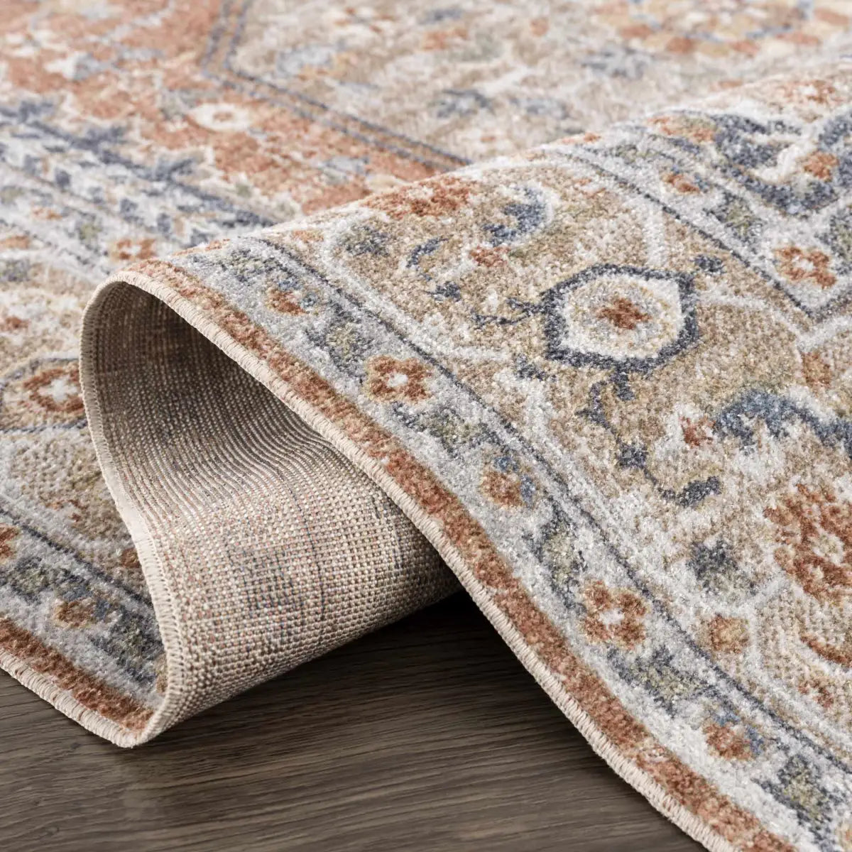 Gael Rust Washable Area Rug - Boutique Rugs
