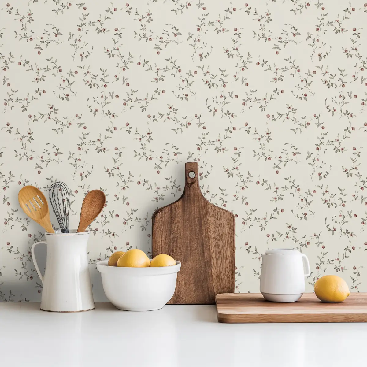 Gala Wallpaper - Delicate Apples - Loomwell Home Goods