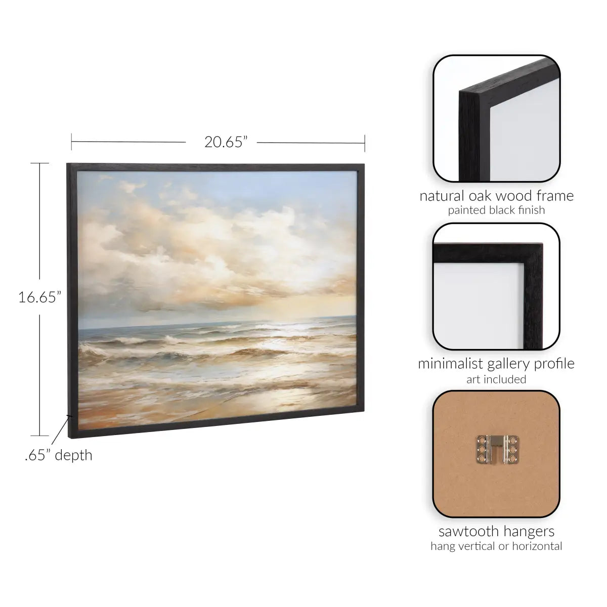 Gallery Beach Waves Sunset Cloud Landscape Print - kateandlaurel