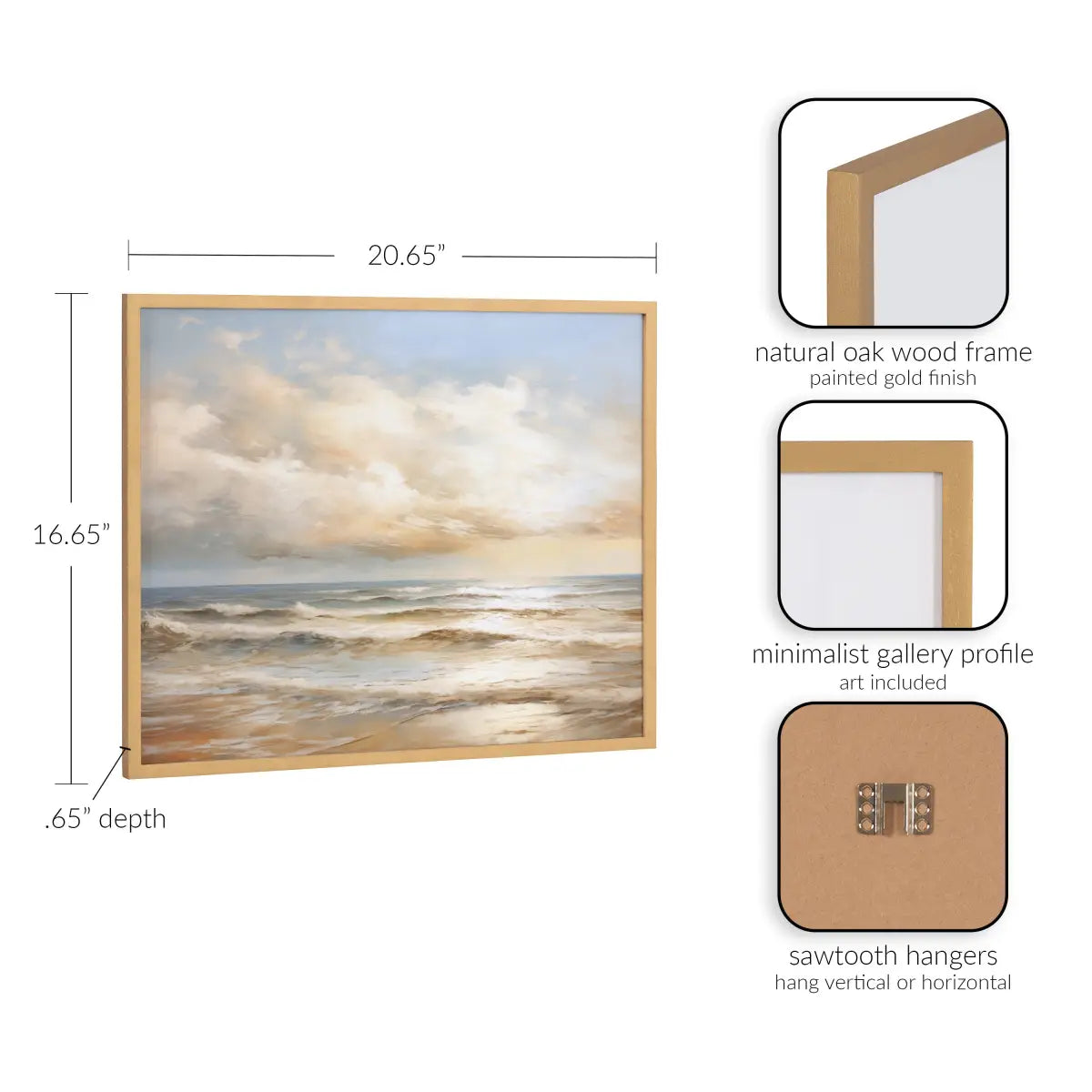 Gallery Beach Waves Sunset Cloud Landscape Print - kateandlaurel