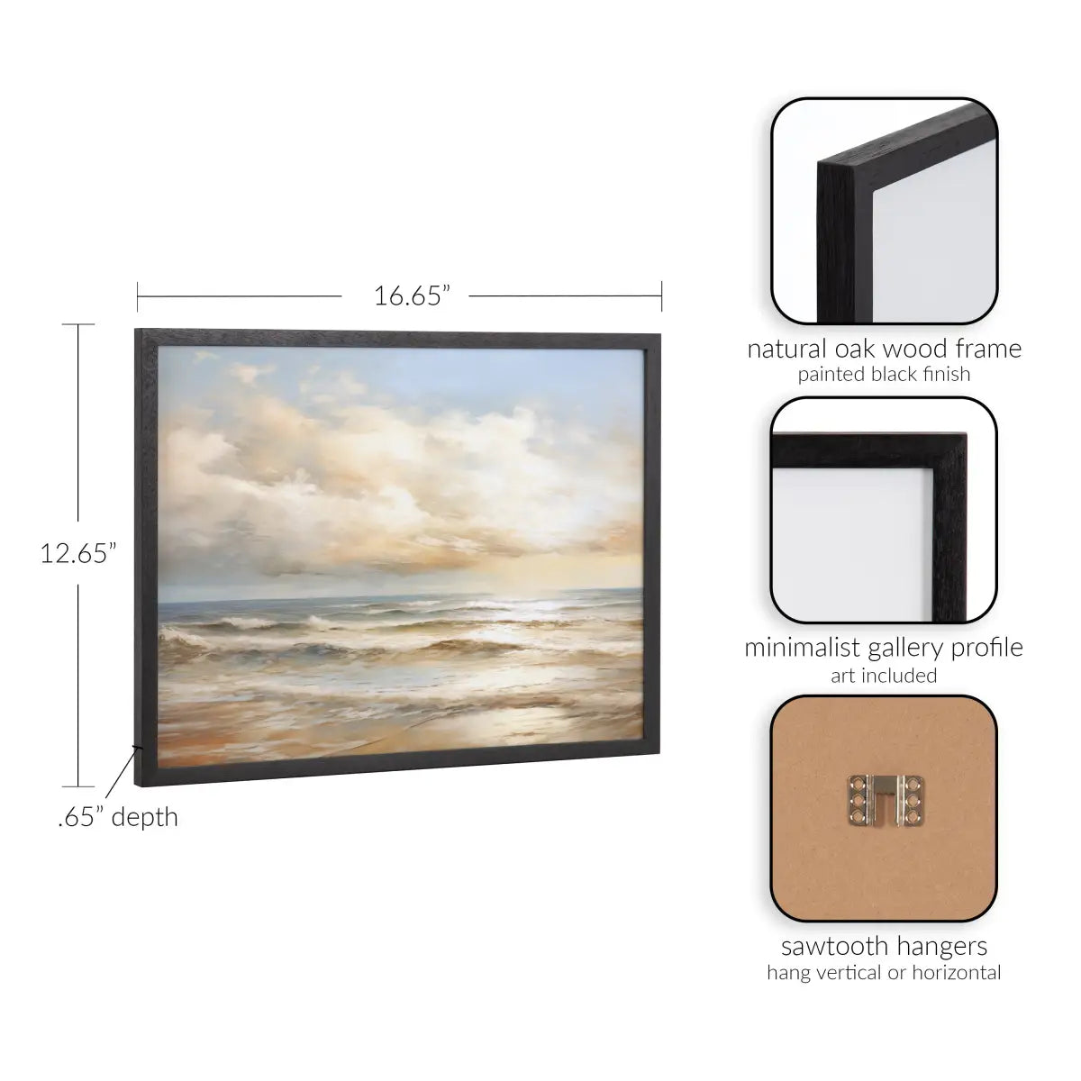 Gallery Beach Waves Sunset Cloud Landscape Print - kateandlaurel